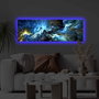 Wallity Cuadro Decorativo de Lienzo Multicolor con Iluminación LED de 30 x 90 cm